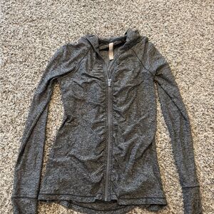 Athleta Heather Gray Full-Zip Hoodie